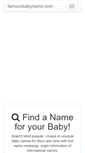 Mobile Screenshot of famousbabyname.com